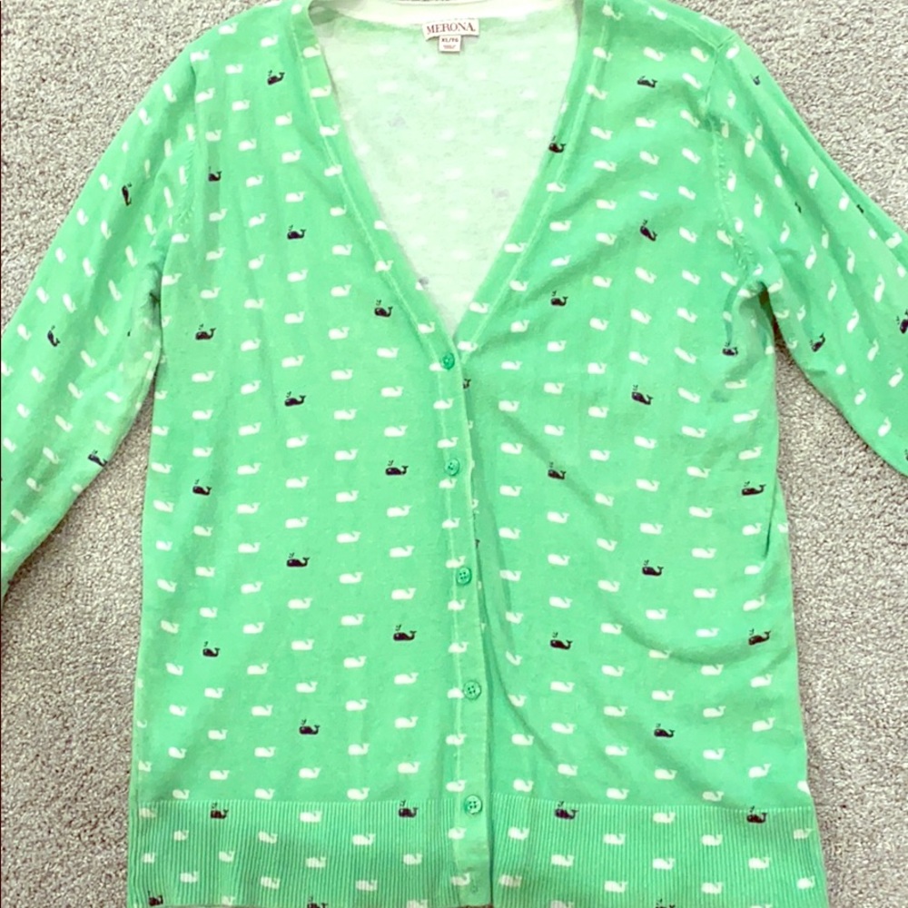 Merona Whale Print Cardigan